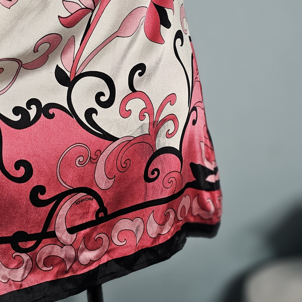 bebe Pink and Cream Halter Blouse - Picture 8 of 9